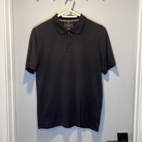 Black Brown Polo Shirt Luke New - Picture 1 of 6